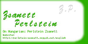 zsanett perlstein business card